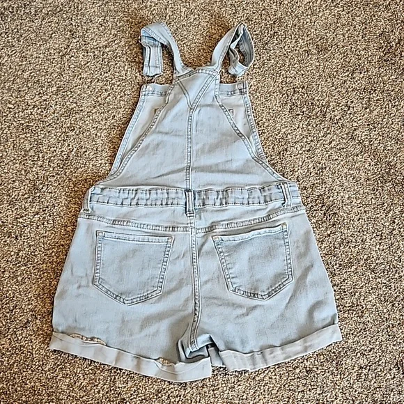 Jordache - Girls Denim crochet detail Overalls shorts - Picture 5 of 5